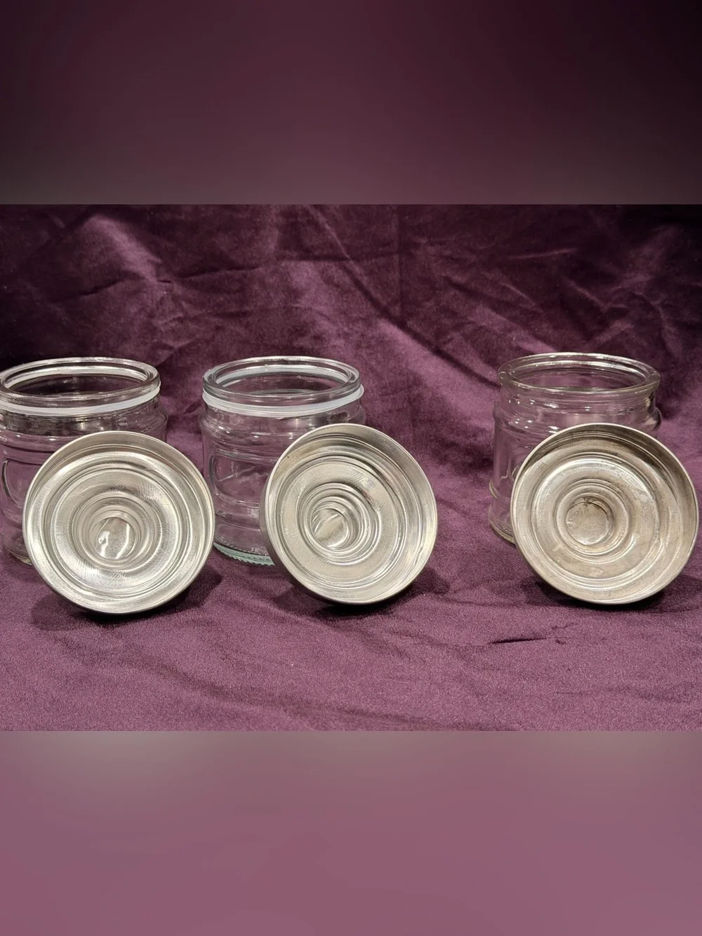 Source Unknown Clear Glass Pantry Jars with Silver Lids - Set of 3